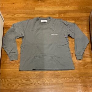 FRAME DENIM Faded Washed Long-Sleeve Graphic T-shirt